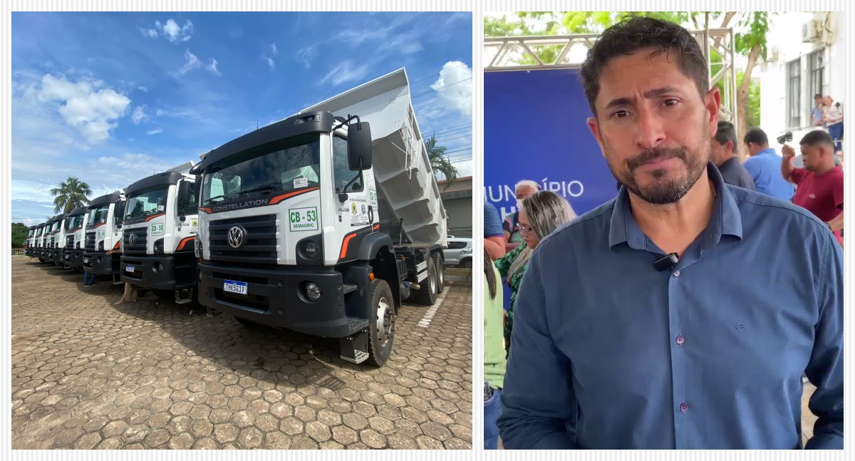 Vereador Márcio Pacele participa da entrega de 12 caminhões basculantes para fortalecer a agricultura em Porto Velho